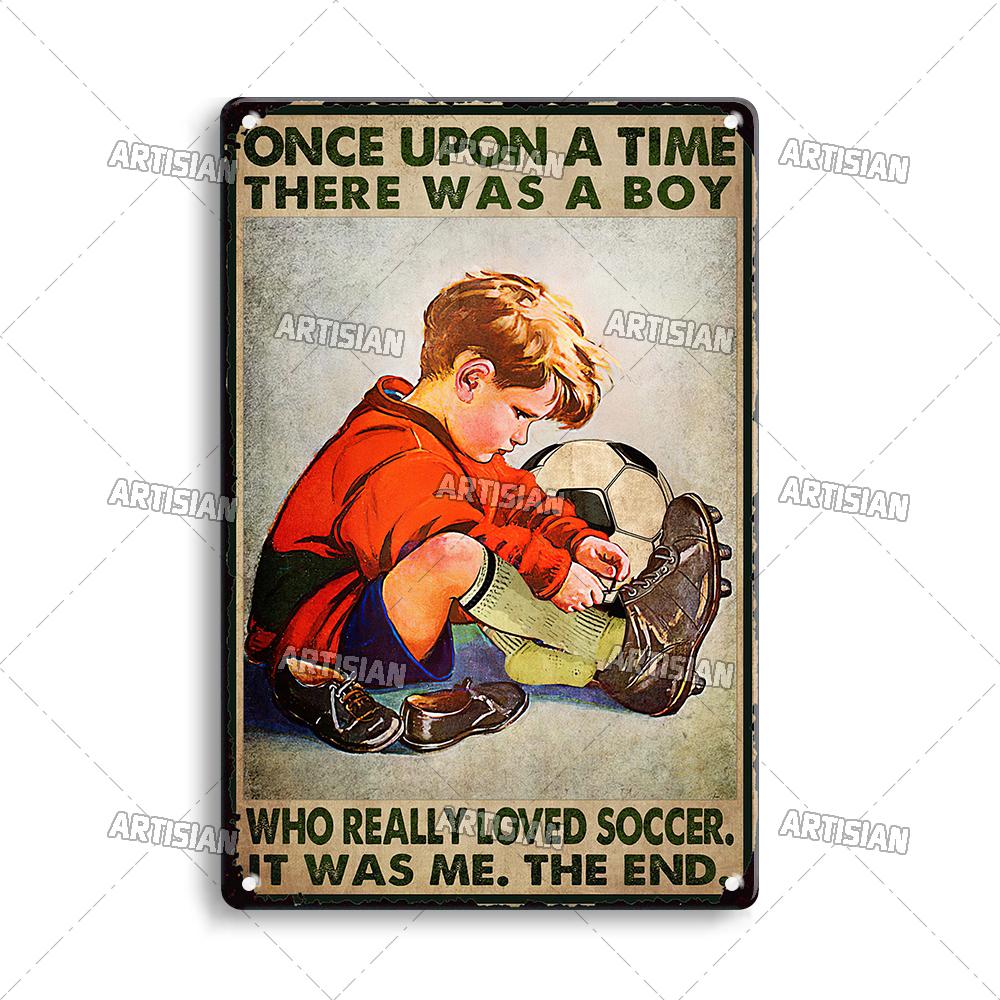 Artisian Football Metal Sign Sport Retro Tin Poster Vintage Decorative Plate Wall Decor Garage Bar Pub Club Hotel Cafe Kitchen