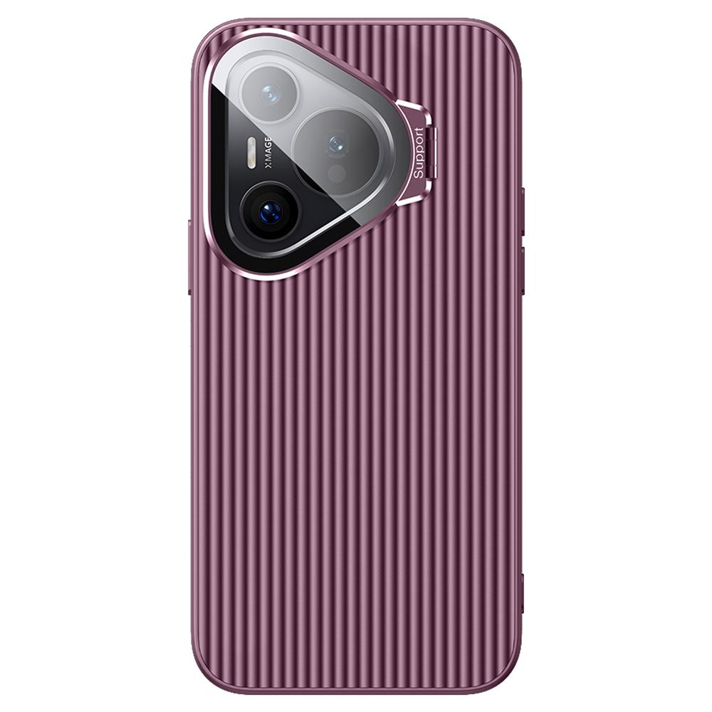 

Для Huawei Pura 70 Pro/70 Pro+ Магнитный чехол Металлическая рамка объектива Подставка PC+TPU Чехол для телефона с защитной пленкой для объектива Purple