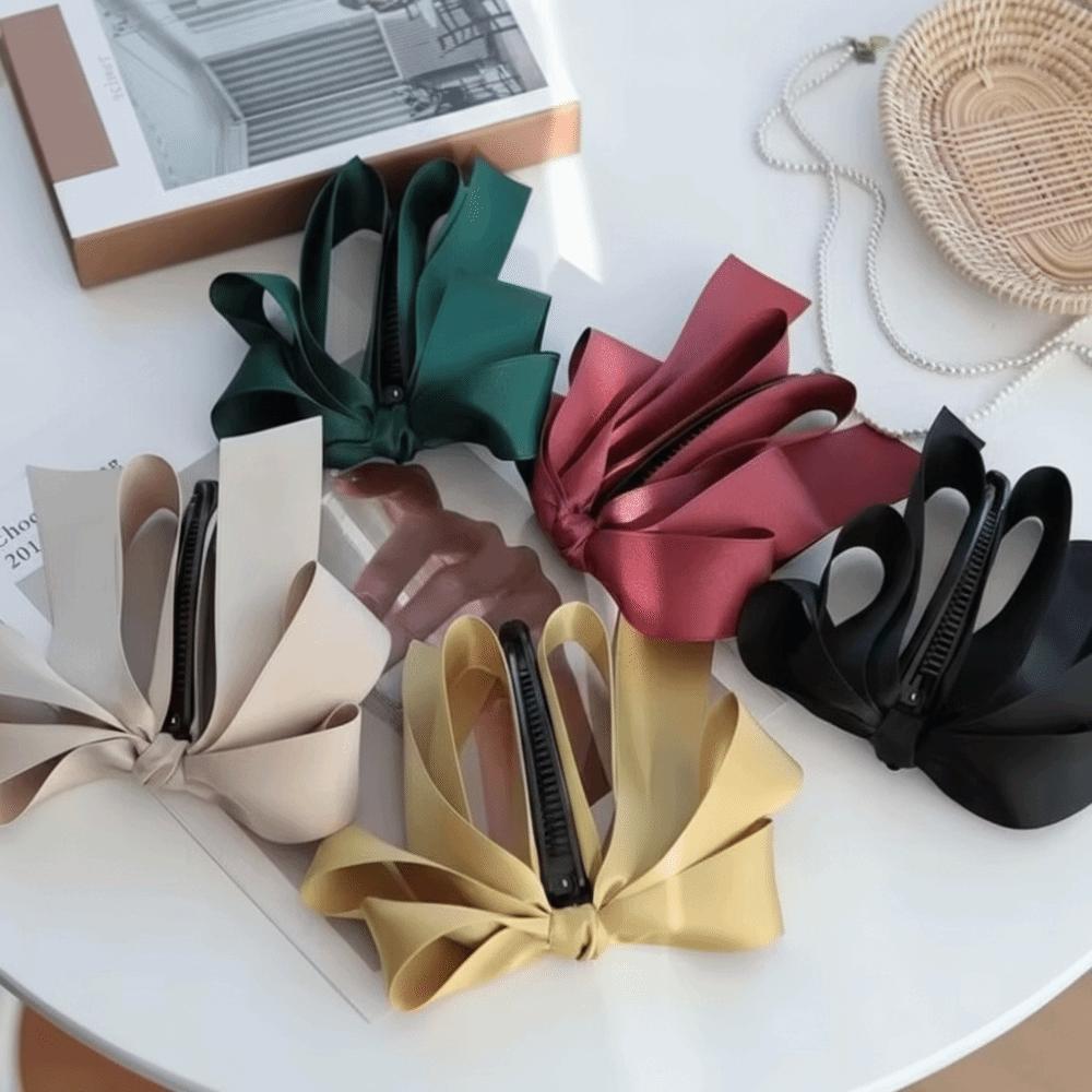 Elegant Banana Gripper Bowknot Design Twist Clip Ponytail Clip Women Headwear Hair Accessories