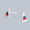 Pentagram Christmas Tree Stud Earrings - Korean Style Cute Mini Autumn/Winter Decor