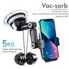 Car Phone Holder with Suction Cup Base Multi-Functional Car Navigation Mount for Windshield and Dashboard