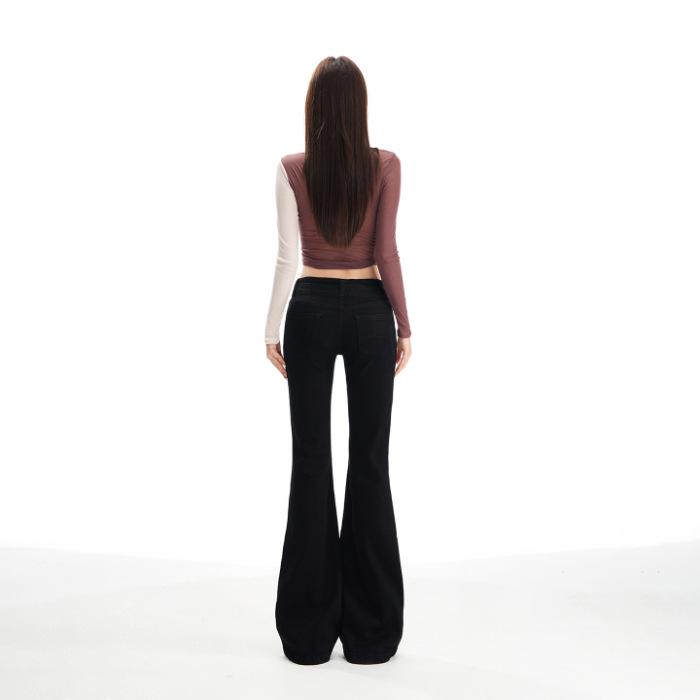 Women s Low-Waist Micro-Flare Jeans - Stretchy, Slimming, Bootcut, Sexy Bell-Bottoms XL