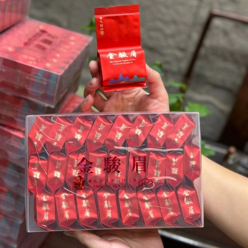 

Premium Wuyi Mountain Jin Jun Mei Black Tea 25 Tea Bags Loose Leaf in PC Box 25 bubbles a box