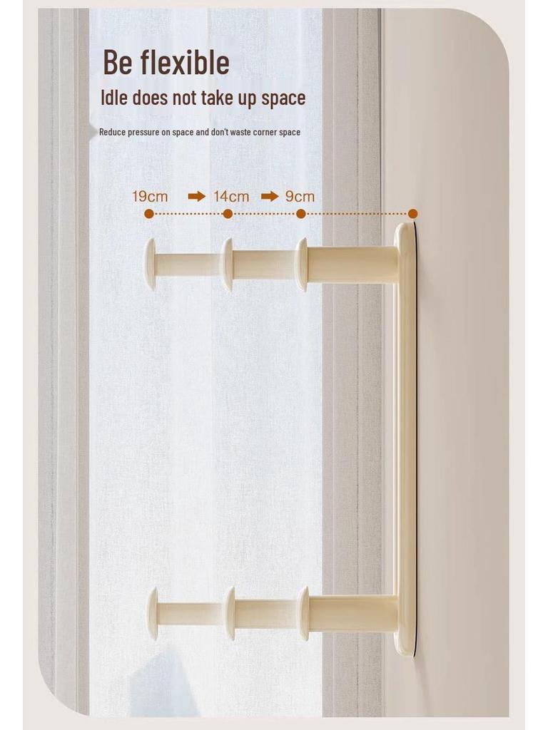 Wall-Mounted Clothes Rack for Balcony & Household Drying, Hanging, and Storage