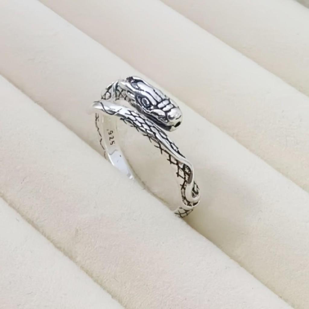 Stylish Hip Hop Snake Print Ring for Men and Women