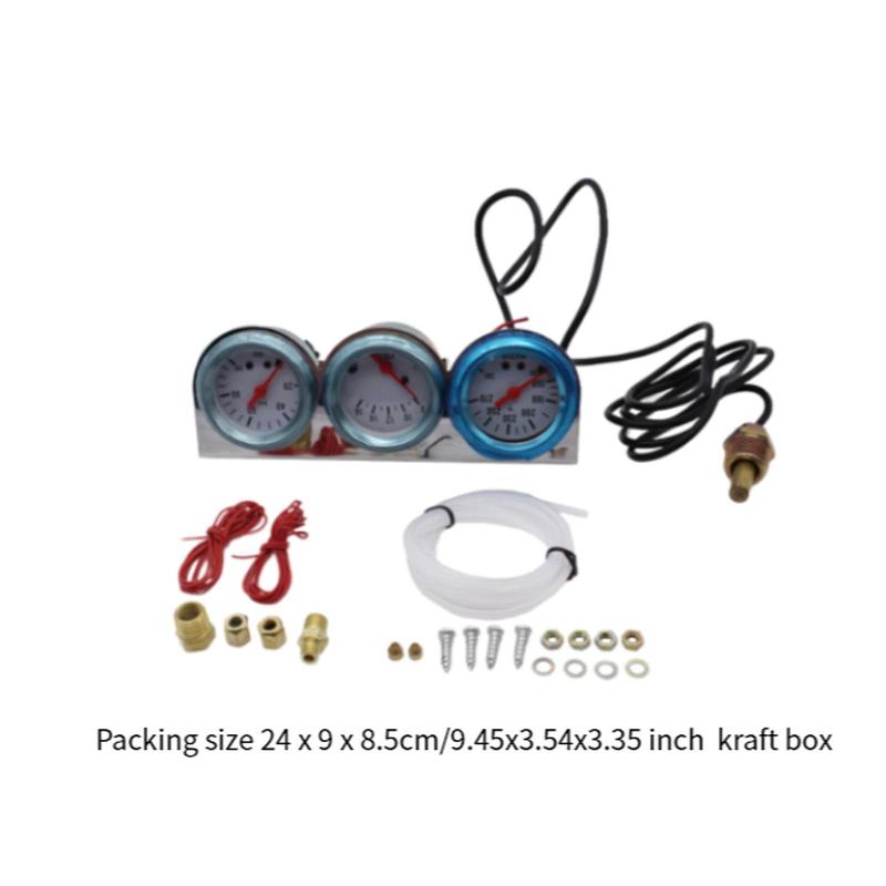 52mm Car Triple Gauge Universal Automotive Parts 2   Professional Voltmeter Mete