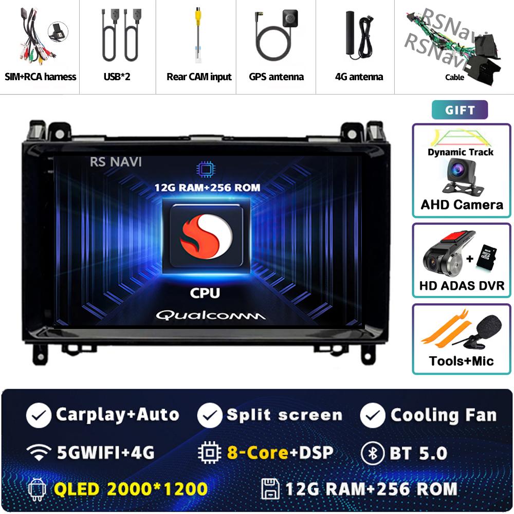 Android 14 Carplay Car Radio For Mercedes Benz B200 W169 W245 Viano Vito W639 Sprinter W906 Multimedia Video Player  GPS Stereo