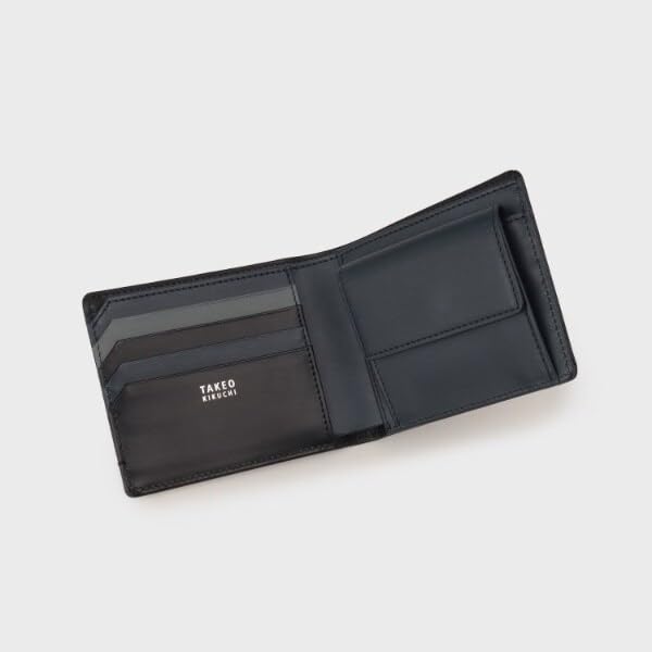 Takeo Kikuchi Embossed Leather Bifold Wallet G8701292 Green 00 Men's Color-Scheme (622) (FREE)