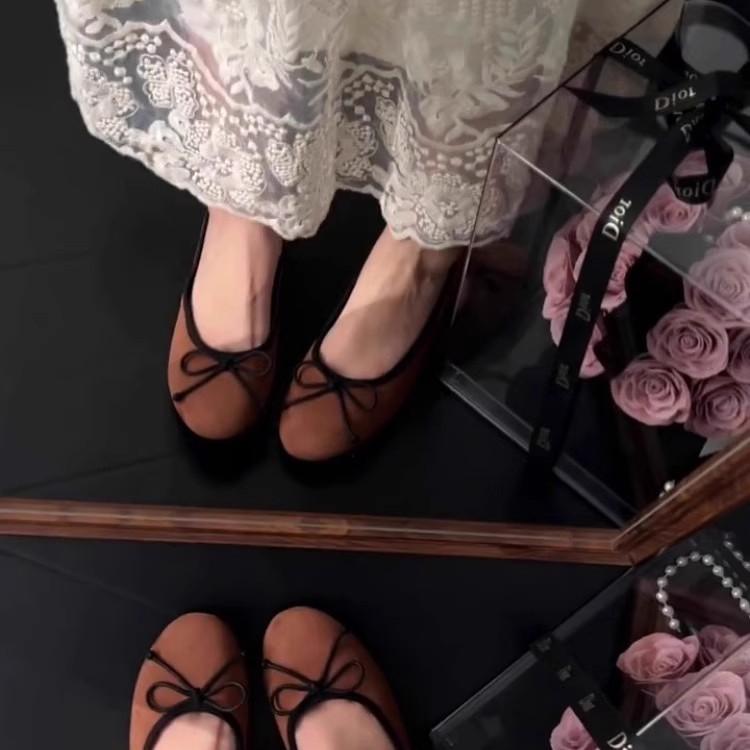 Sheepskin version~ French sexy matte leopard print flats 2025 small inner height increase one pedal shallow mouth single shoes