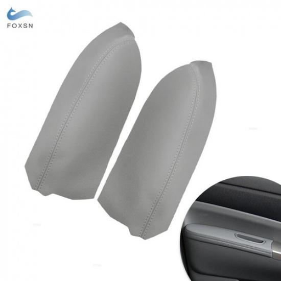 For Toyota Prius 04-2009 2*All Gray Rear Door Panel Armrest Leather Cover Skin