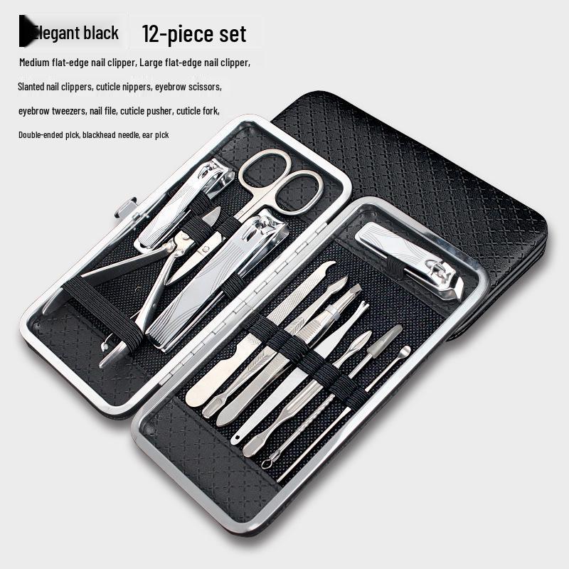 12-Piece Stainless Steel Nail Clipper and Manicure Set
