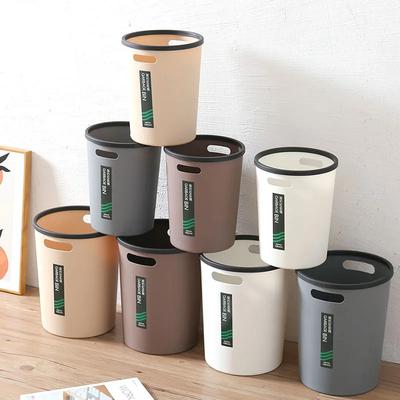 Household Large Thickened Garbage Can Binaural Portable Round Storage Box Pressure Ring Without Cover Kitchen Trash Bin