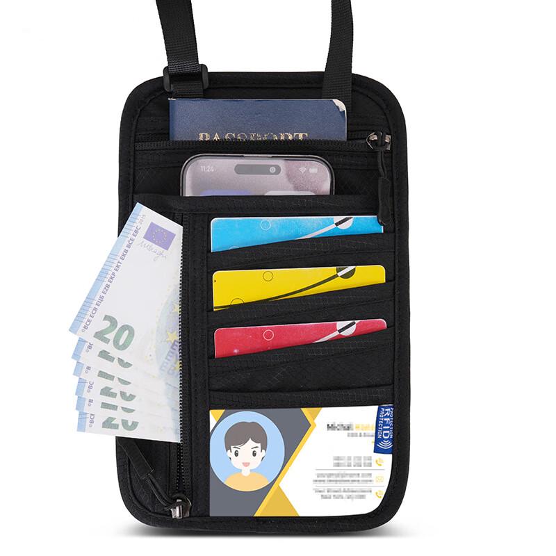 Travel Neck Pouch Passport & Document Organizer