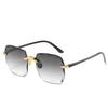 New Rimless Women's Sunglasses Fashion Gradient Lenses Sun glasses Lady Vintage Alloy Legs Classic Designer Shades UV400