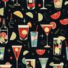 Outdoor Dekostoffe Oxford - Motiv Cocktail | Dx8336