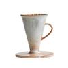 Handmade Ceramic Coffee Dripper, Unique Glaze Pour Over Filter, Rustic Artisan Home Café, V60 Compatible