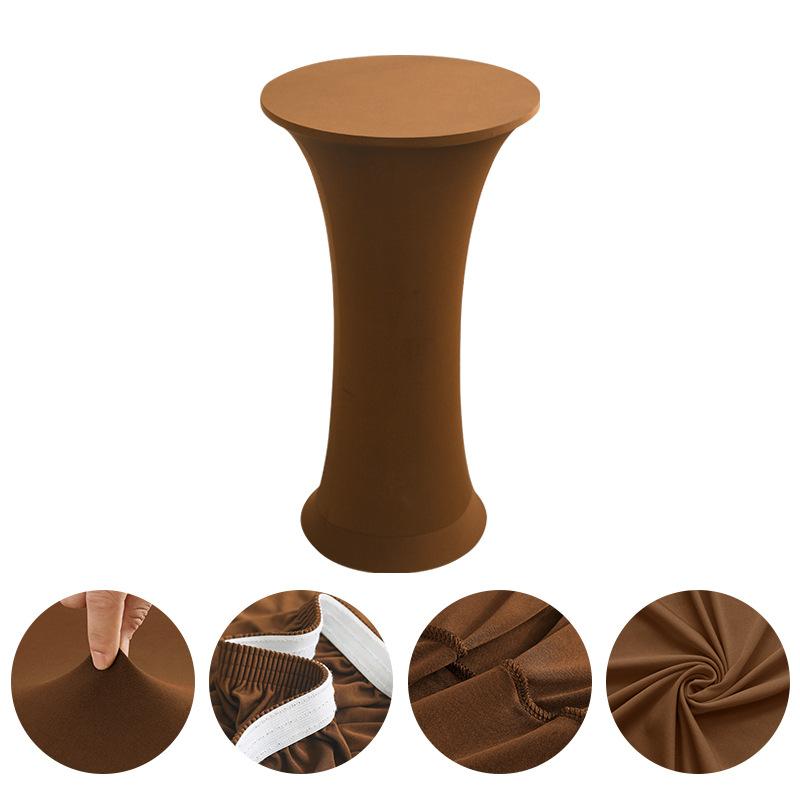 Premium Spandex Round Table Cover Elastic Skirt for Hotel Wedding Banquet Decor