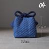 Large Denim Tea Set Carry Bag for Teapot with Four or Six Cups Portable Storage Organizer for Travel Outdoor Use No Cups