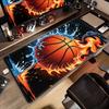 Water Flame Basketball Overlock Mouse Pad Desk Accessories Game Console Pad Office Pad Computer Laptop Pad Keyboard Hybxaxc