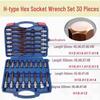 Lingxi 30-Piece S2 Hex Bit Set for Electric Wrenches