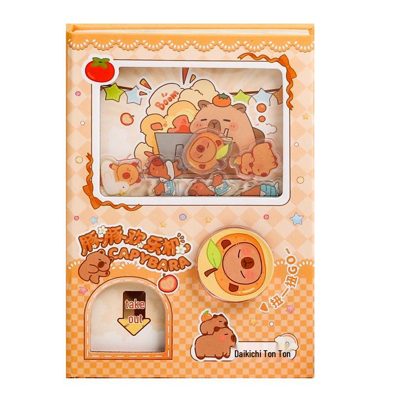 Kreatives Capybara Niedliches Cartoon Taschennotizbuch: Spaßige Dekompression für Schüler und Kinder