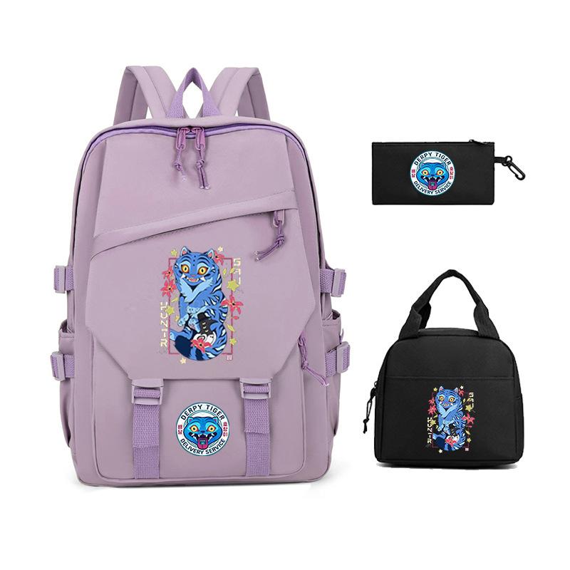 Demon Hunter Girl Group has the same peripheral cartoon printing children's backpack lightweight primary and secondary school schoolbag