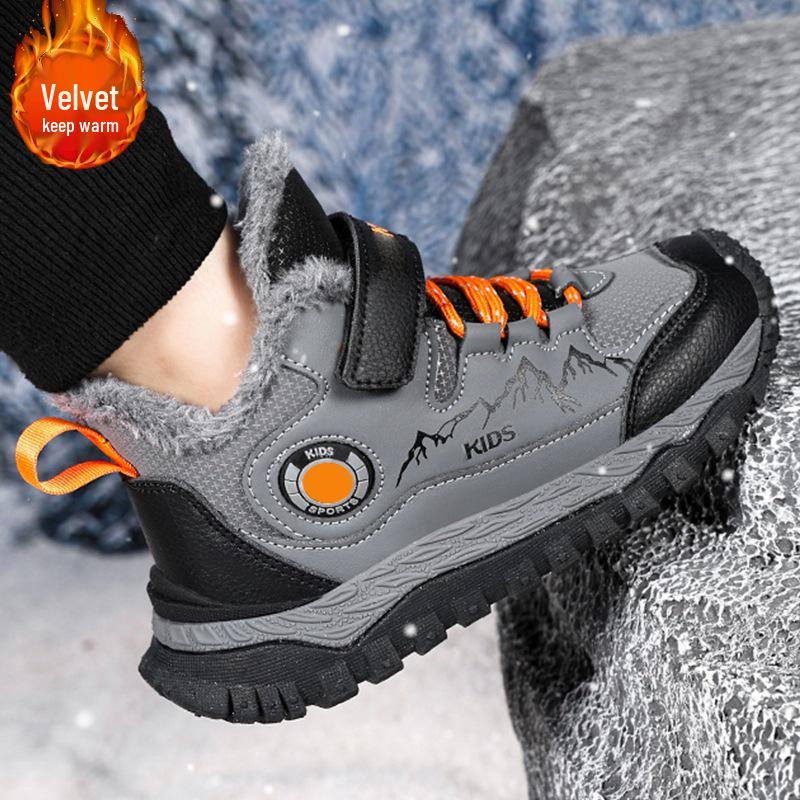 Outdoor Hiking Shoes for Older Children, Boys' Snow Boots, and Children's Cotton Shoes