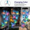 Blue Bird Wind Chime Lamp Color changing Solar Wind Chime Colorful Butterfly Wind Chime Lamp Waterproof Outdoor for Courtyard Garden Decoration
