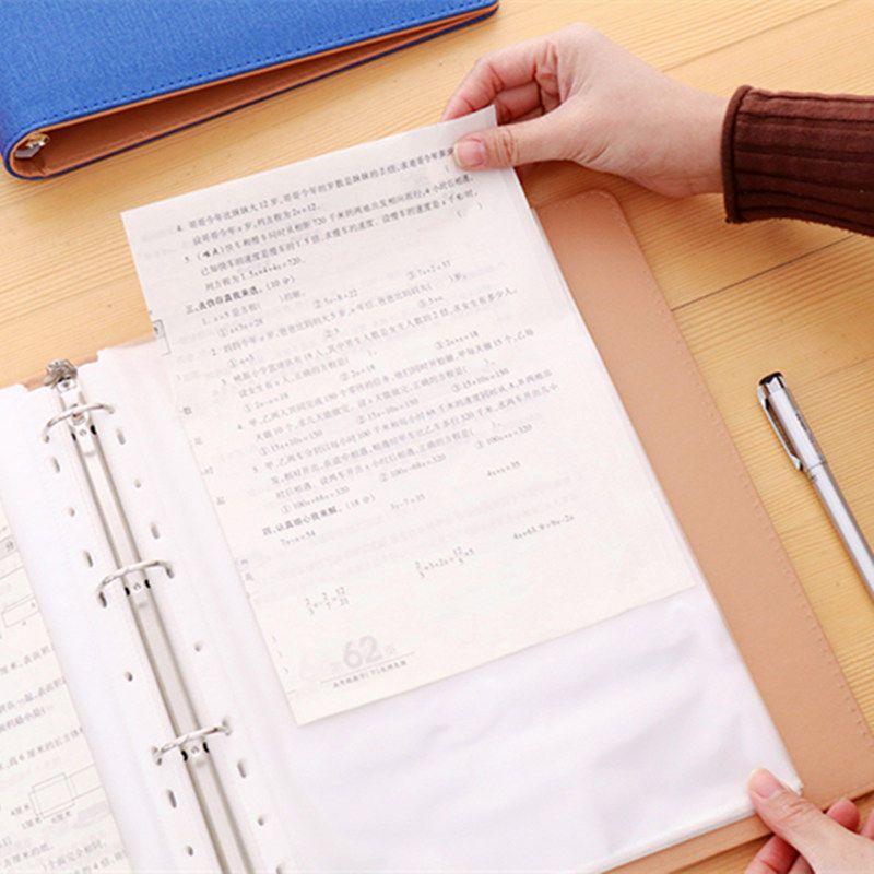 Large Capacity Leather Perforated Loose-Leaf Contract Folder