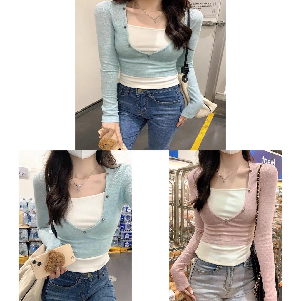 Girl T Shirt Oversize Cotton Blend With Embroidery And Button Details For Spring Fashion