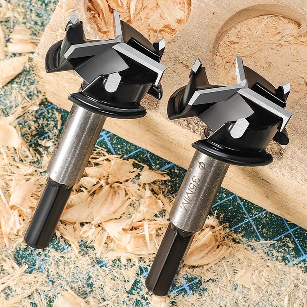 Profesjonalne wiertło otwornicze z końcówką z węglika wolframu do gładkiego wiercenia w drewnie, sklejce, plastiku, dla majsterkowiczów i zadań stolarskich