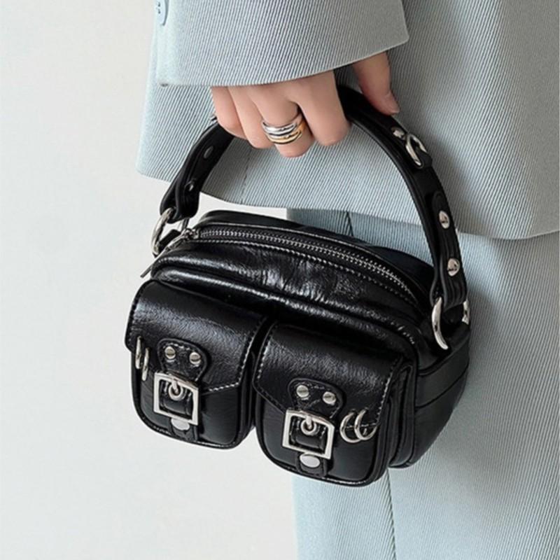 JIAERDI Hot Girl Camera Purse Women Black Luxury Stylish Shoulder Bag Ladies Harajuku Square Leather Small Crossbody Handbag Y2k