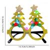 New Cartoon Cute Glowing Christmas Dress Up Glasses Christmas Led Glow Cartoon Glasses Frame Children's Toys Holiday Party Gifts