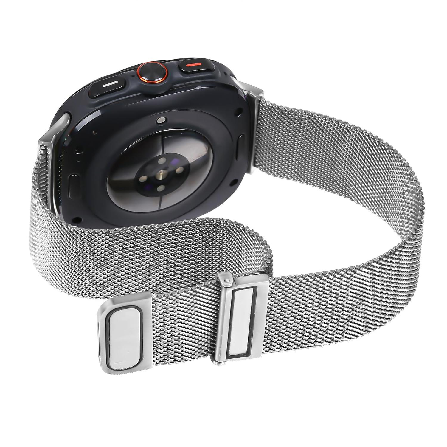 

Для Samsung Galaxy Watch Ultra 47mm Ремінець для годинника З нержавіючої сталі Магнітний Міланський петлевий Регульований ремінець As shown A