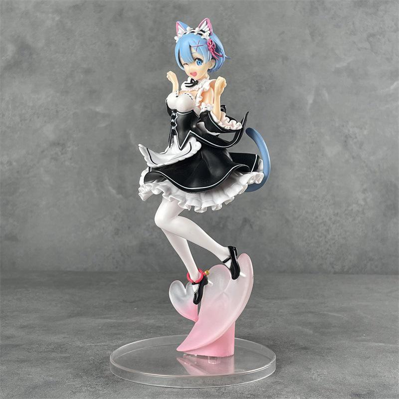 Re:Zero Rem Maid Cat Ear Anime Figure with Box