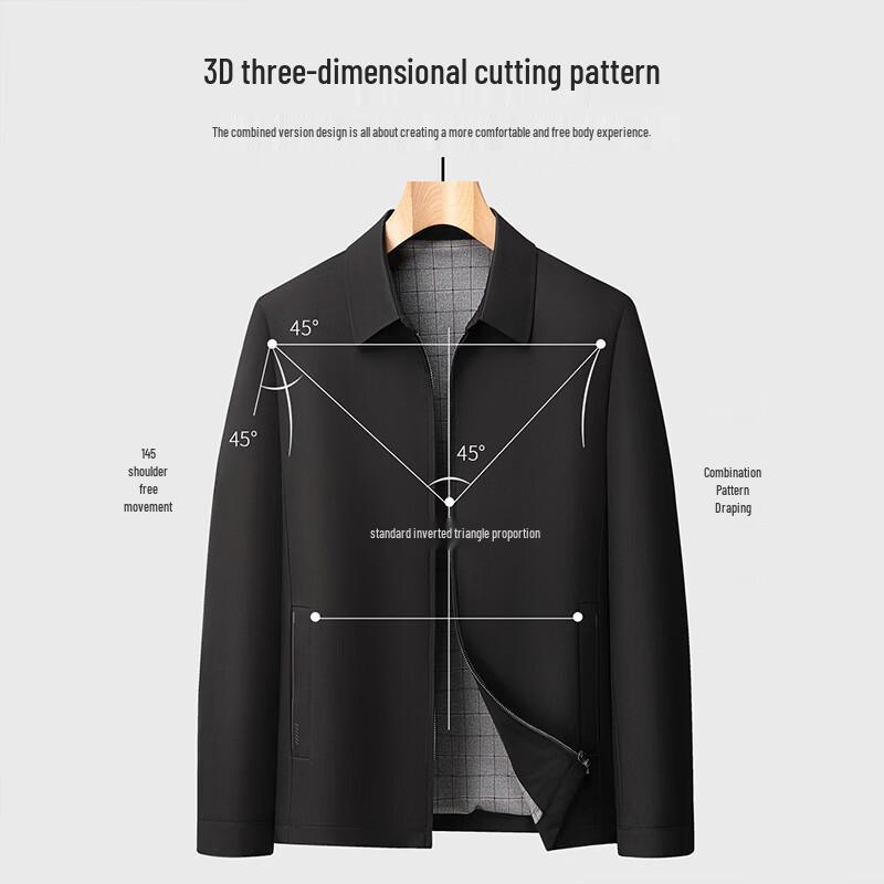 Pierre Cardin Men's Casual Turn-Down Collar Short Jacket