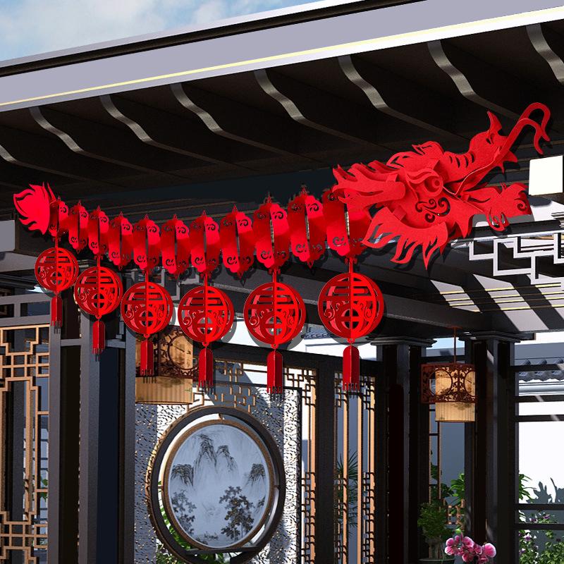 Chinese New Year Dragon Ceiling Decor New Year Party Lunar Year Ornament For Shops Restaurant Party Decor Hanging Ornaments