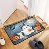Halloween Strašidelná 3D kostra Vítejte rohožka Prasklá kamenná díra Vzor lebky Koberec do interiéru Vstupní podlaha Hororové téma Domácí dekorace