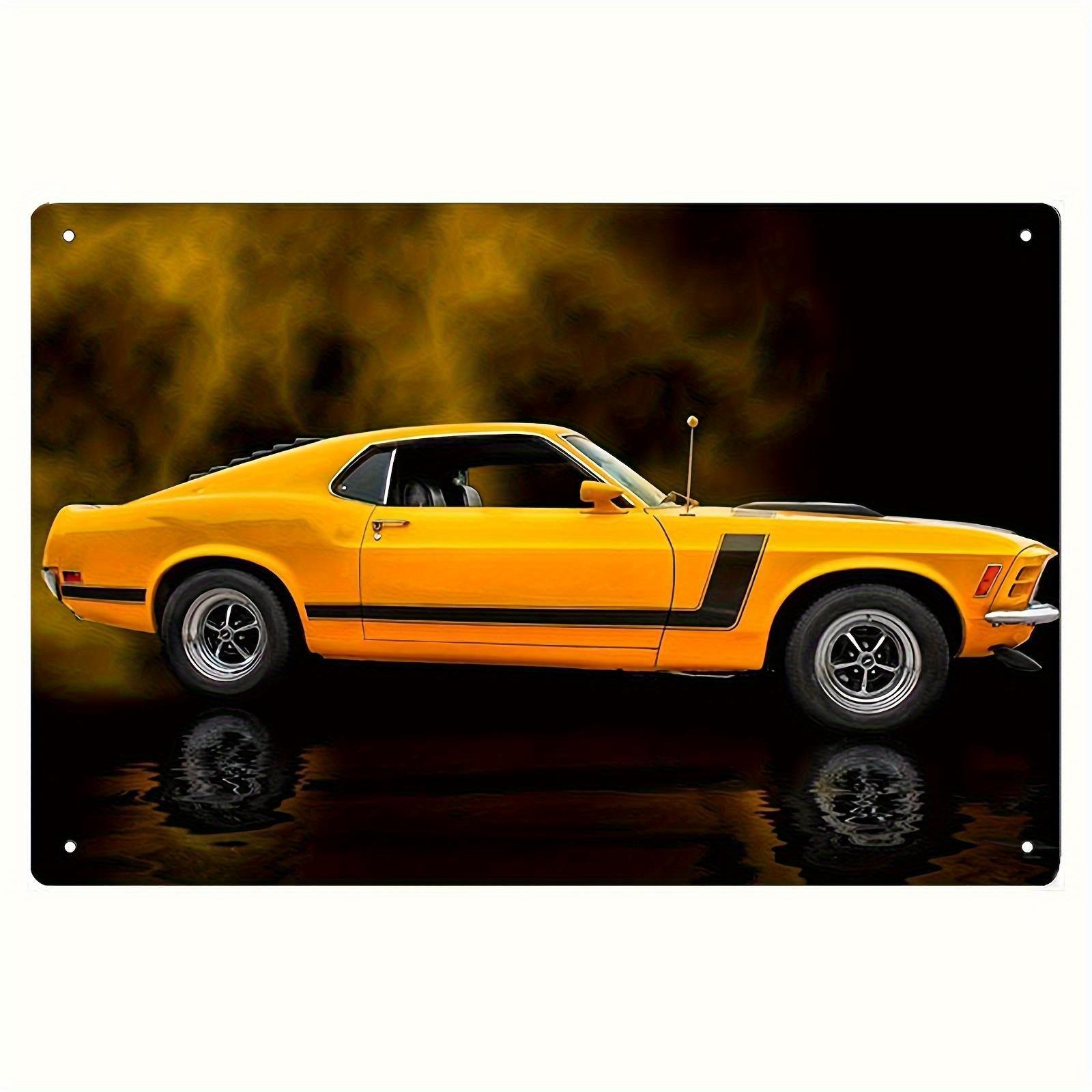 

Vintage Muscle Car Metal Wall Art Choose from 12x15 12x20 20x3032x3048cm HeavyDuty Iron Garage Decor with PreDrill 20x30cm（7.8x11.8inch）