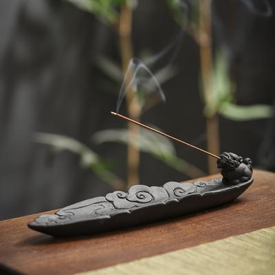 Home Ceramic Decor Incense Stick Holder Aromatherapy Censer Auspicious Clouds Incense Burner  Office Teahouse