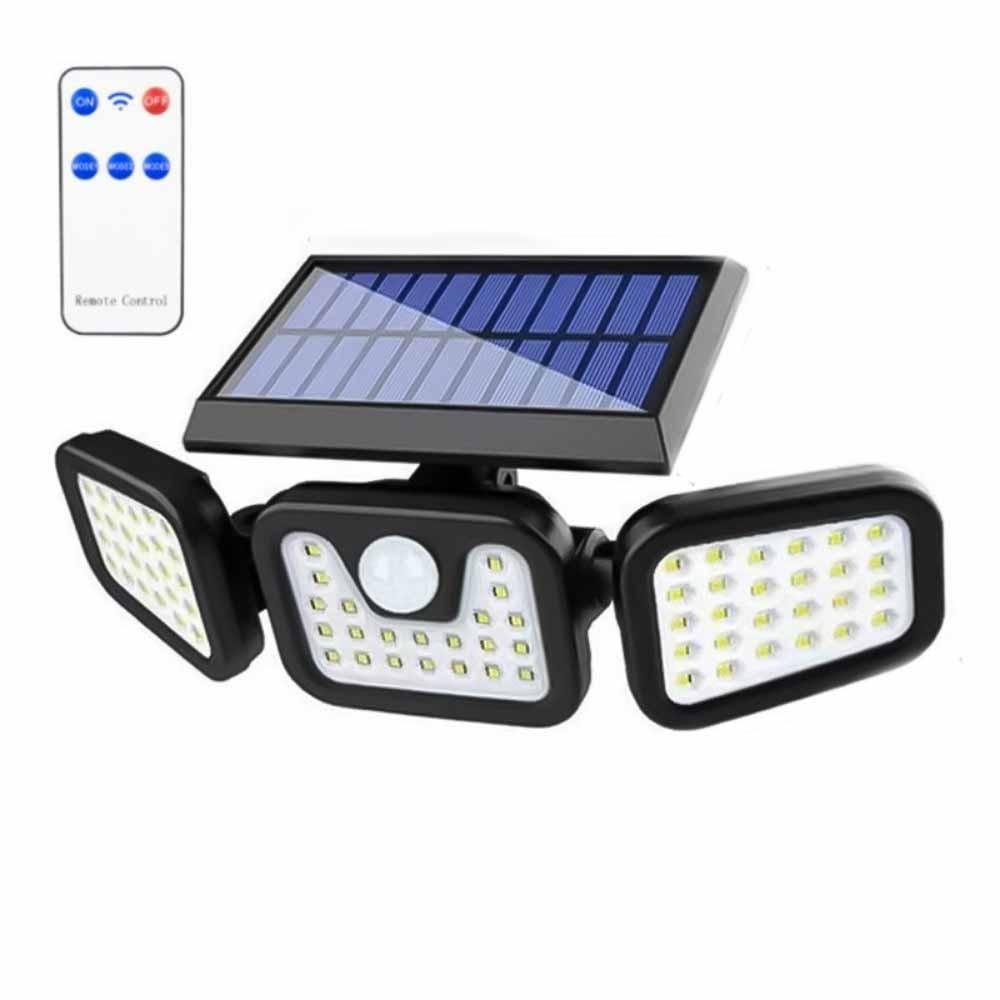 Human Body Sensing Motion Sensor Light Adjustable Head Fence Solar Lamp  Courtyards