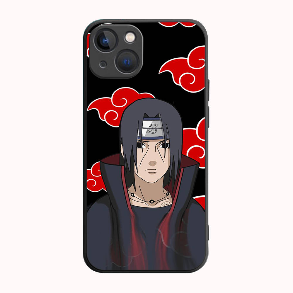 B-27 Anime Akatsuki Itachi Schwarze Hülle für Samsung S24 S23 S22 S21 S20 FE S10 Lite Ultra S7 S8 S9 Plus A05S A11 A12 A13 A15 A22 A24 A25 A32 A52 A71 5G