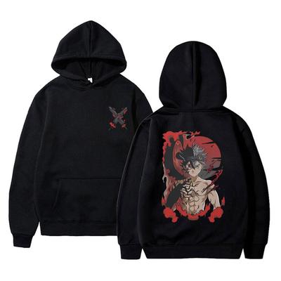 Japanese Anime Black Clover Print Hoodie Manga Asta Graphic Hoodies Long Sleeve Unisex Women Fashion Casual Oversized Sweatshirt