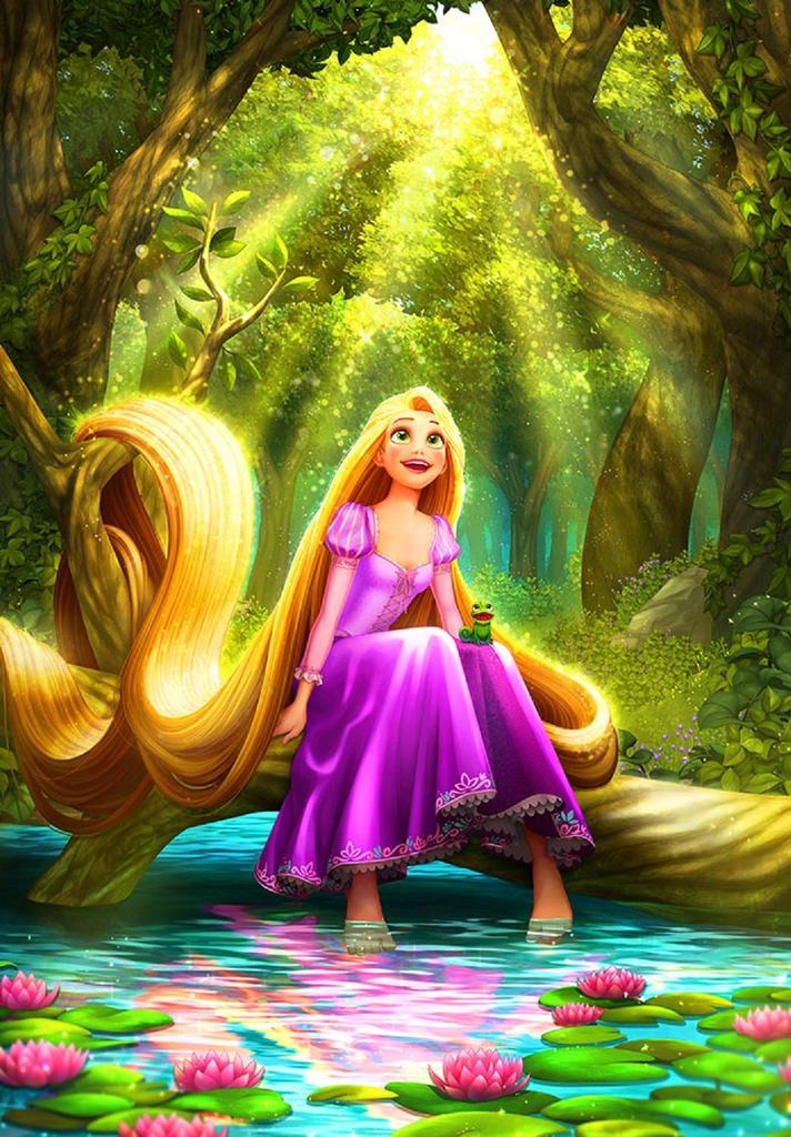 1000 Piece Jigsaw Puzzle Disney's First World (Rapunzel) (51x73.5cm)