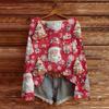 Ladies' Fashionable Casual Long Sleeved Christmas Printed Round Neck Knitted Yarn