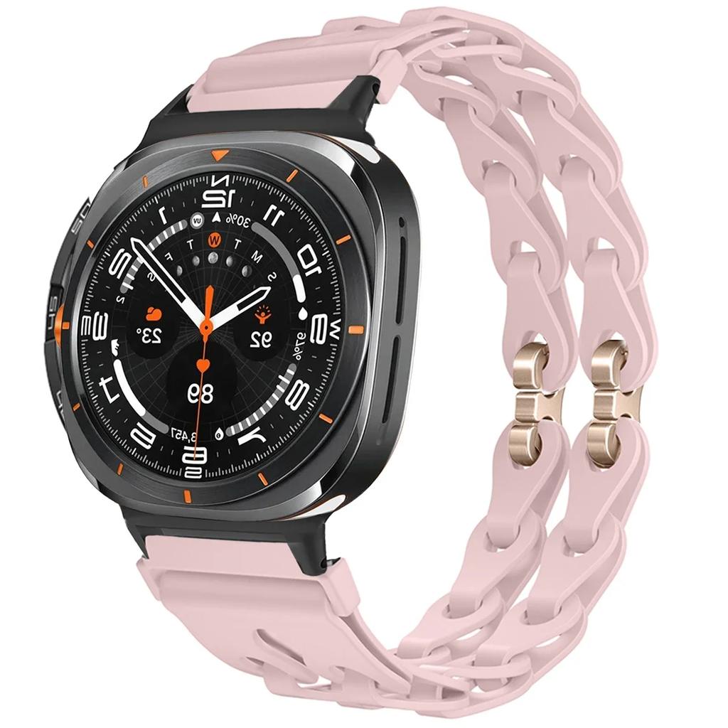 Silicone Chain Strap for Samsung Galaxy Watch 2025/7 Ultra 47mm Wristband Band Bracelet for Galaxy Watch ultra 2025 Watchband