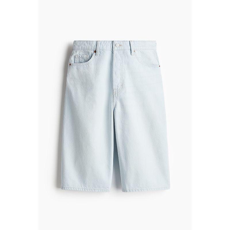 

HM Women s Jeans 2025 Summer New Arrival Work Clothing High Waist Knee-Length American Style Fifth Jeans 1258582 Light denim blue 170/84