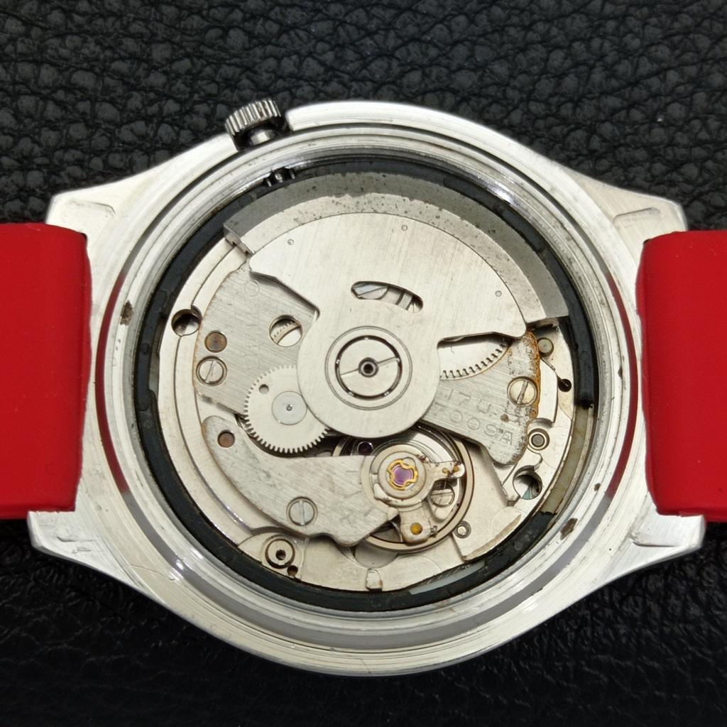 SEIKO 5 AUTOMATIC VINTAGE JAPAN 7009A MENS RED COLOR DIAL WATCH a701312-5 R206a-a701312