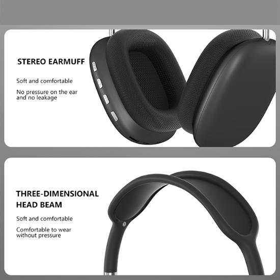 P9 Pro Max Huvudmonterade Bluetooth-hörlurar Brusreducerande Trådlösa Stereo Ljud Hörlurar Sport Spel Bluetooth-hörlurar