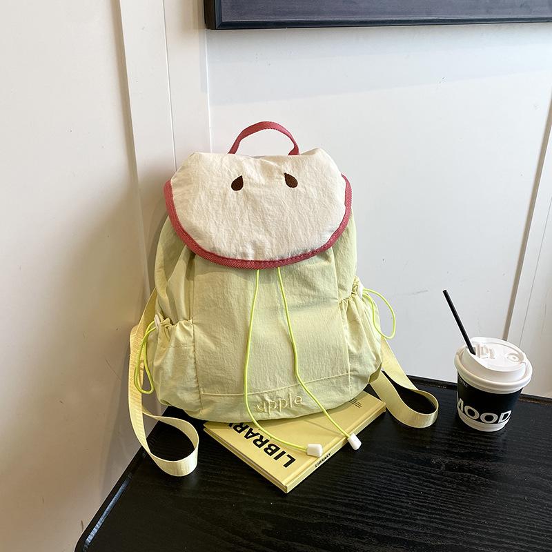 Dopamine Summer Backpack Watermelon Bag Women's New Student Party Canvas Bag Multi-pocket Small Backpack